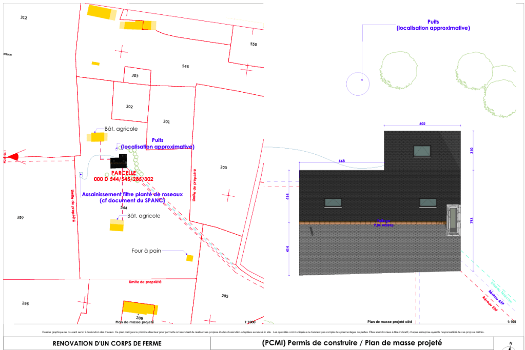 Plan masse pour un permis de construire