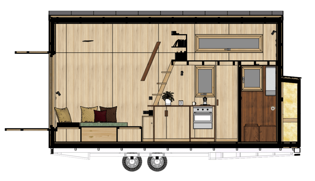 élévation d'une tiny house