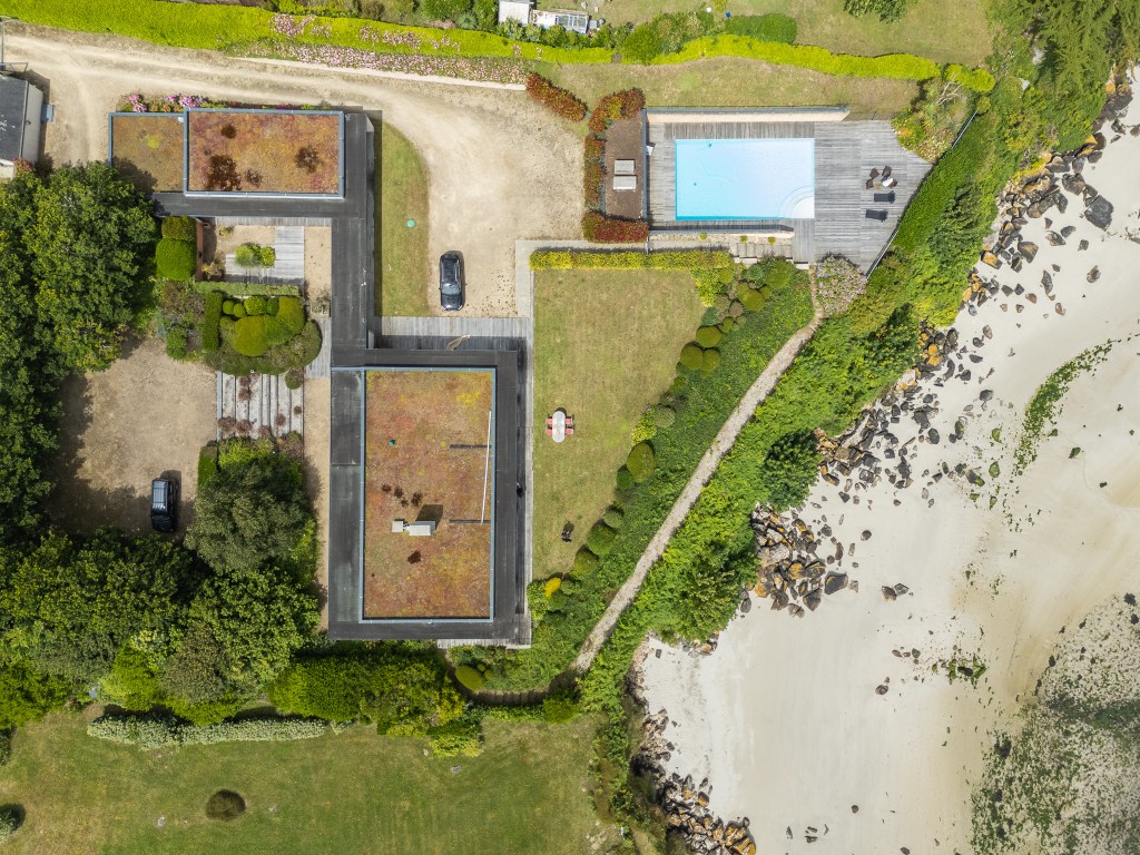 prise de vue au drone d'un projet architectural