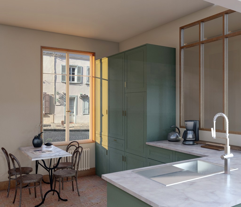 image photo réaliste pour une décoratrice